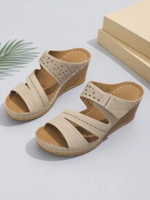 Women's Platform Heel Slippers, Non-Slip Soft-Sole Anti-Slip Indoor & Outdoor Summer Sandals, 2024 New