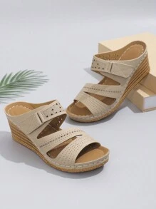 Women's Platform Heel Slippers, Non-Slip Soft-Sole Anti-Slip Indoor & Outdoor Summer Sandals, 2024 New