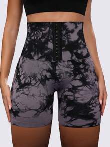 Easithlete 紮染鉤眼腰帶 腰帶鉤眼腰機車短褲 - 彩色 - 查看 5