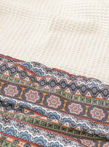 Soleia Women's Vacation Music Festival Strapless Ruffle Hem Print Dress - Multicolor - View 5