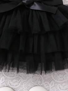 SHEIN Elladie kids Baby Girl Pink Tulle Skirt For Party Dress, Festival Costume, Photo Booth Prop