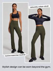 GLOWMODE Pantalones Deportivos Para Mujeres - Verde militar - Ver 6