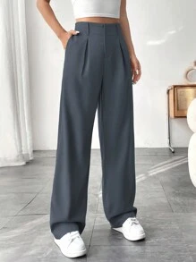 Chiquease Ladies' Solid Color Long Pants, Spring & Summer Fall Cloth For Women - Royal Blue - View 4