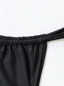 Swim Basics Solid Color Bikini Bottoms For Summer Beach