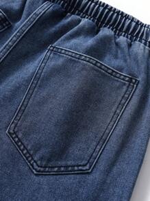 ROMWE MEN Street Life Nam In Quần short , Hoàn hảo Đối với Kỳ nghỉ Hoặc Mặc hàng ngày In Mùa Xuân Hoặc Mùa hè - Màu xanh lam - Xem 7