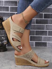 Women's Platform Heel Slippers, Non-Slip Soft-Sole Anti-Slip Indoor & Outdoor Summer Sandals, 2024 New