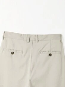 Manfinity Homme Nam Màu thuần Giải trí Quần - Màu be - Xem 7