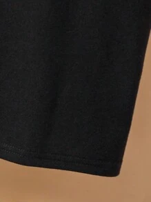 SHEIN Cậu bé Tween Lỏng lẻo phù hợp Giải trí Sọc Ngắn tay Áo polo Với Khối màu Thiết kế - trắng - Xem 4