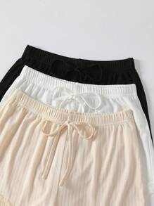 3 cái/bộ Của phụ nữ Nhà thoải mái Ren & Thiết kế nơ Bộ mặc nhà - Nhiều màu - Xem 7