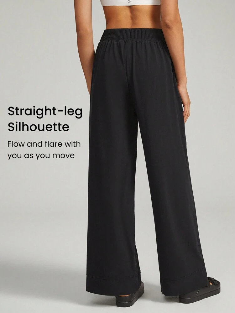 Pantalones ligeros de pierna ancha con bolsillos VitalSwift, de secado rápido y transpirables para uso diario y casual en verano