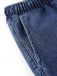 ROMWE MEN Street Life Nam In Quần short , Hoàn hảo Đối với Kỳ nghỉ Hoặc Mặc hàng ngày In Mùa Xuân Hoặc Mùa hè - Màu xanh lam - Xem 4