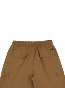 Manfinity Homme 2pcs Men's Flip Pocket Drawstring Waist Shorts