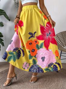 SHEIN LUNE Váy xòe in hoa cho nữ - Nhiều màu - Xem 6