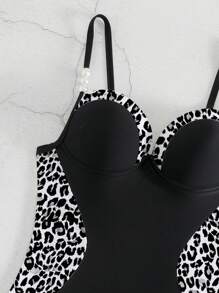 SHEIN Swim Của phụ nữ In hoa Báo Áo tắm một mảnh Với Dây đai - Nhiều màu - Xem 4