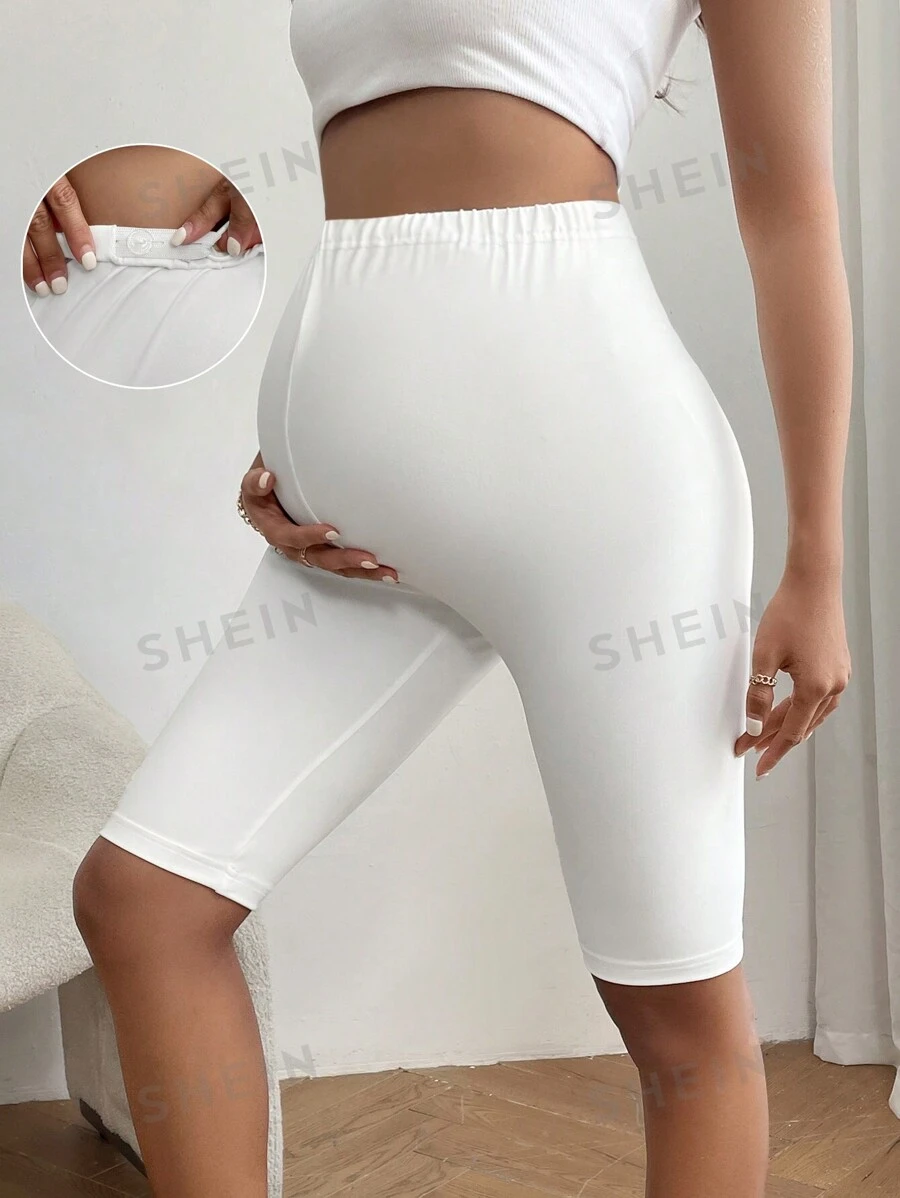 SHEIN Shorts Premamá Con Cintura Ajustable