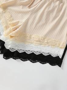 3 cái/bộ Của phụ nữ Nhà thoải mái Ren & Thiết kế nơ Bộ mặc nhà - Nhiều màu - Xem 6