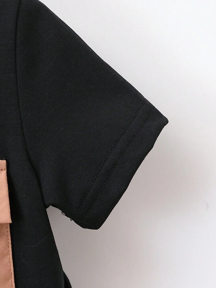 Baby Boy Camping Style T-Shirt With Pockets And Cargo Pants, Street Fashion Outfits For Baby Boys