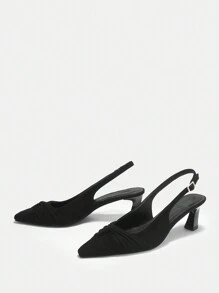 CUCCOO BIZCHIC 女士低跟鞋、尖头鞋、粗跟鞋、凉鞋秋季 - 黑色 - 查看 6