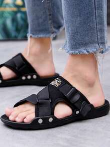 Hàng mới đến Sành điệu Nam Giải trí Thoải mái Dép tông Dép xăng đan , Linh hoạt Đối với bờ biển Hoặc Thời gian rảnh rỗi - màu đen - Xem 4