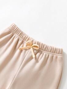 SHEIN 3pcs/Set Tween Girls' Casual Sports Round Neck Short Sleeve T-Shirt And Jogger Pants - Multicolor - View 4