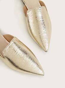 2025年秋季女士尖头平底拖鞋，带封闭式鞋头，轻便休闲夏季休闲拖鞋，穆勒鞋