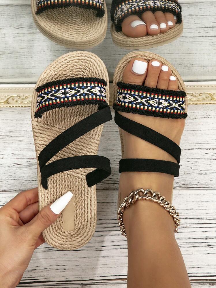 Ladies woven sandals deals