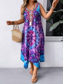 EMERY ROSE 大尺碼女性連身裙,染色無袖裙 - 彩色 - 查看 3