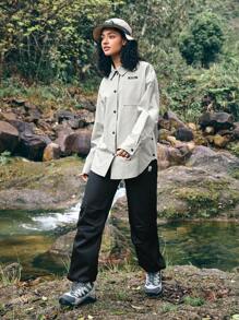 In My Nature 女性戶外運動長袖衫 - 米色 - 查看 5