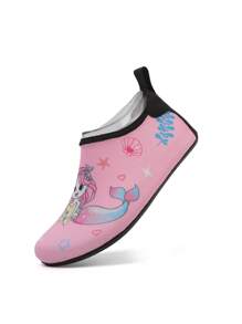 Cô gái Mô hình Cartoon Chóp giầy tròn Chất vải Thể thao Vớ Aqua Đối với Ngoài trời - Hồng - Xem 4