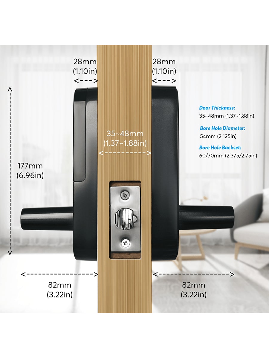 Smart Lock,Keyless Entry Door Lock, Smart Door Lock With Handle, Smart