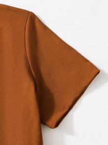 SHEIN 3pcs/Set Tween Girls' Casual Sports Round Neck Short Sleeve T-Shirt And Jogger Pants - Multicolor - View 3