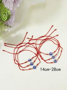 6pcs Evil Eye Decor Bracelet - Multicolor - View 3