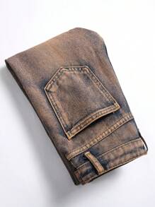 Tween Boy Fashionable Distressed Long Jeans - Bronze - View 4