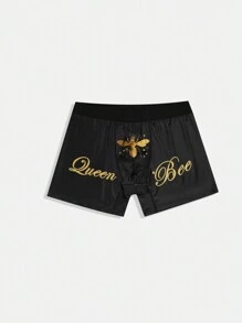 Men's Insect & Letter Print Boxer Briefs - Multicolor - View 3