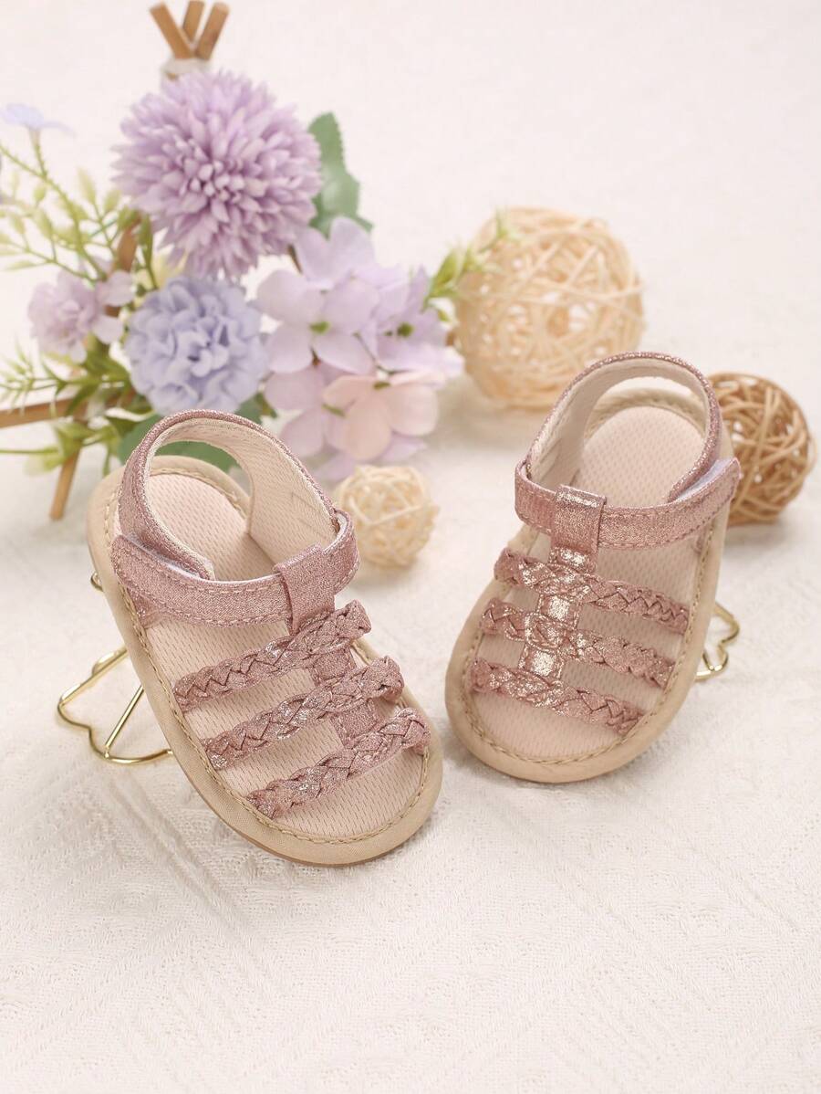 1双全新经典网眼软底凉鞋，适合0-1岁婴儿 - 粉色 - 查看 1