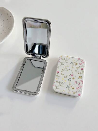 1 pieza Espejo con patrón floral plegable