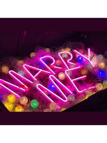1pc Pink 26 Letter Neon Light With Stand DIY Name Sign Wedding Party Alphabet Number LED Night Lamp For Bar Advertising Logo Decor