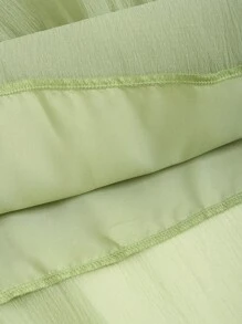 Sweetra Solid Color Halter Neck Sleeveless Dress - Green - View 5