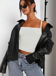 INAWLY Ladies' Solid Color Camisole - White - View 5