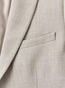 AKNOTIC Business Casual Uomo Giacca blazer in lana lyocell a manica lunga con rever notch per il tempo libero, facile da curare