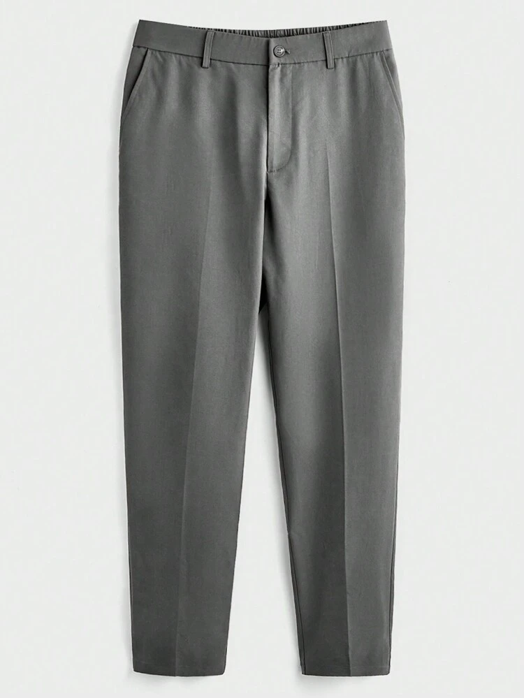 Easy Care Summer Woven Casual Straight Suit Trousers