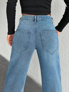 EURMUSE Của phụ nữ Quần legging thẳng - Màu xanh nhạt - Xem 4