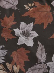 ROMWE Goth Đời Boho Vintage Hoa Lưới Full Toàn Khắp In Cổ Vuông Spaghetti Dây Cao Cấp Nàng Tiên Cá Viền Midi Đầm Dành Cho Nữ - Nhiều màu - Xem 3