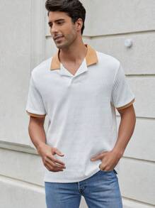Manfinity Homme Men's Color Block Short-Sleeved Polo Shirt