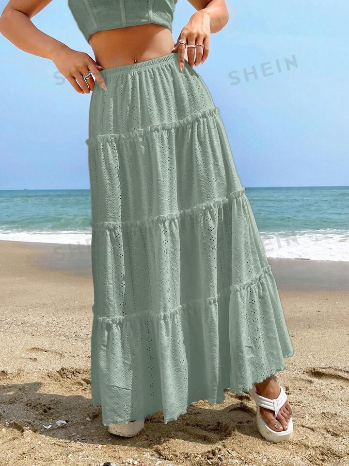 Flowy mint green skirt sale