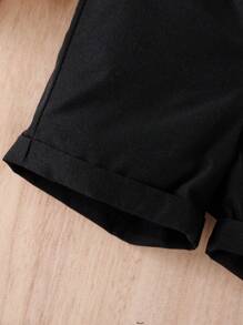 Áo liền quần không tay kiểu dáng đơn giản màu trơn cho bé gái - màu đen - Xem 8