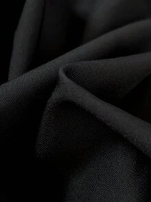 1入女式時尚墨點印花連身褲，後背綁帶設計並帶有束口腳口 - 黑色 - 查看 5