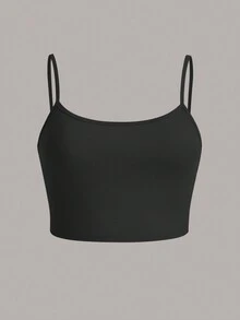 Comfortcana 4pcs Plus Size Women Solid Color Casual Versatile Daily Wear Camisole Tops Women Multipack Tops Women Cami Tops For Women Cami Tops - Multicolor - View 9