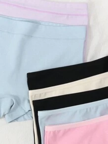 7 Stück/Packung einfarbige Hüftslips für Teenager Mädchen, bequem für alle 4 Jahreszeiten