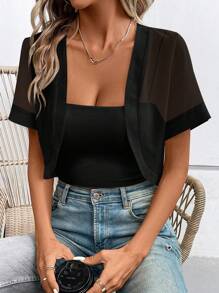 SHEIN LUNE 秋冬女士纯色短款夹克